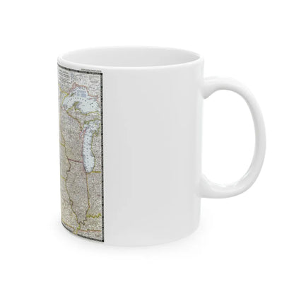 USA - North Central (1948) (Map) White Coffee Mug-Go Mug Yourself