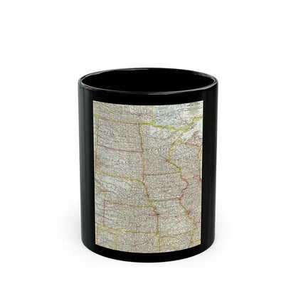 USA - North Central (1958) (Map) Black Coffee Mug 11oz - Go Mug Yourself