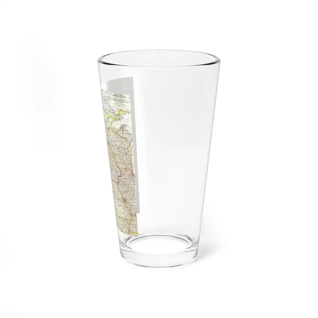 USA - North Central (1958) (Map) Pint Glass 16oz - Go Mug Yourself