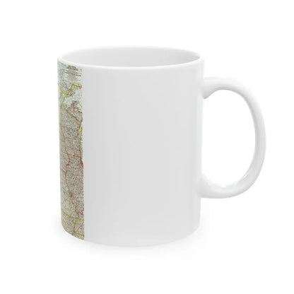 USA - North Central (1958) (Map) White Coffee Mug - Go Mug Yourself