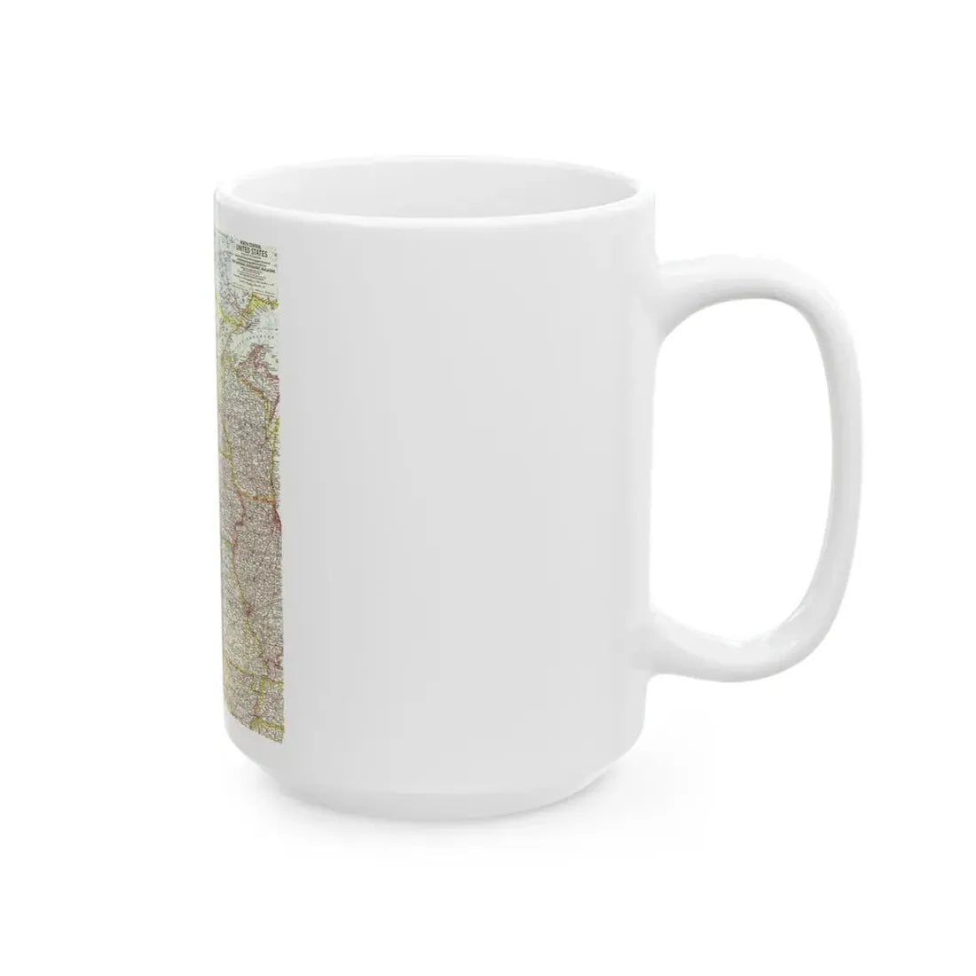 USA - North Central (1958) (Map) White Coffee Mug - Go Mug Yourself