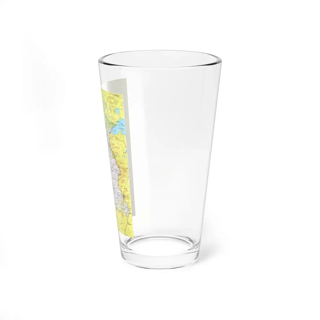 USA - North Central States 1 (1974) (Map) Pint Glass 16oz - Go Mug Yourself