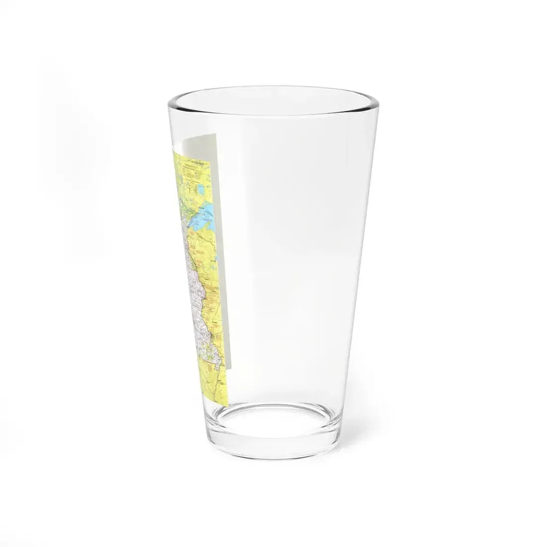 USA - North Central States 1 (1974) (Map) Pint Glass 16oz - Go Mug Yourself