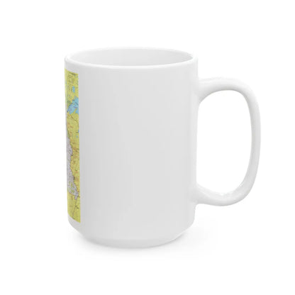 USA - North Central States 1 (1974) (Map) White Coffee Mug-Go Mug Yourself