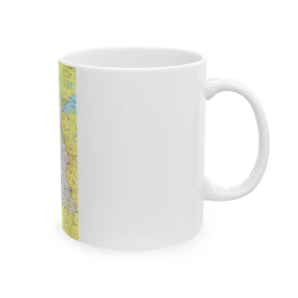 USA - North Central States 1 (1974) (Map) White Coffee Mug-Go Mug Yourself