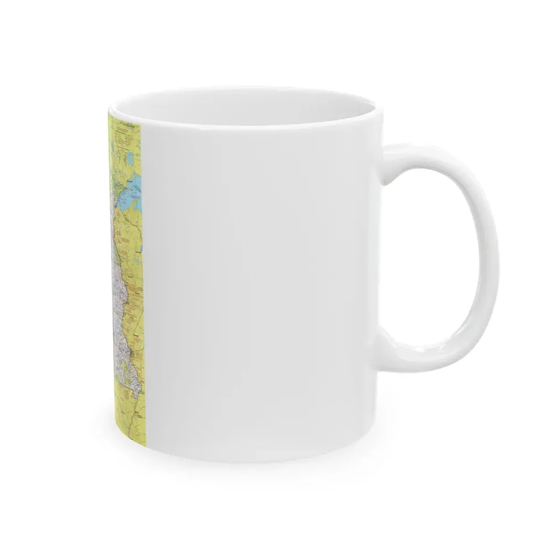 USA - North Central States 1 (1974) (Map) White Coffee Mug - Go Mug Yourself