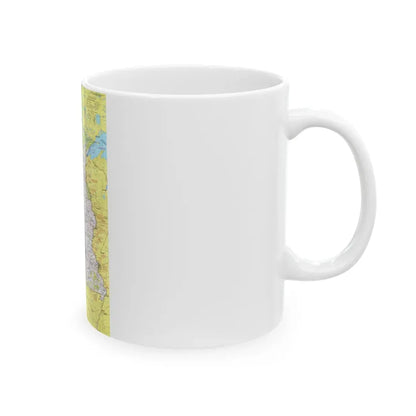 USA - North Central States 1 (1974) (Map) White Coffee Mug - Go Mug Yourself