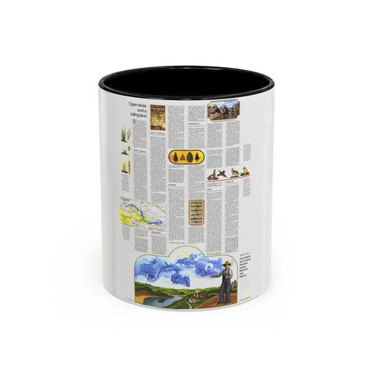 USA - North Central States 2 (1974) (Map) Accent Coffee Mug 11oz Black - Go Mug Yourself