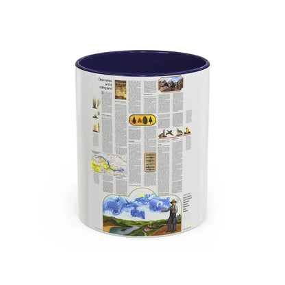 USA - North Central States 2 (1974) (Map) Accent Coffee Mug 11oz Navy - Go Mug Yourself