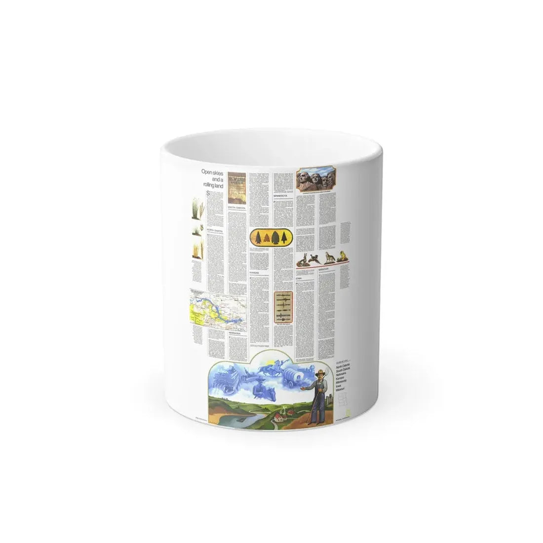 USA - North Central States 2 (1974) (Map) Color Changing Mug 11oz Default Title - Go Mug Yourself