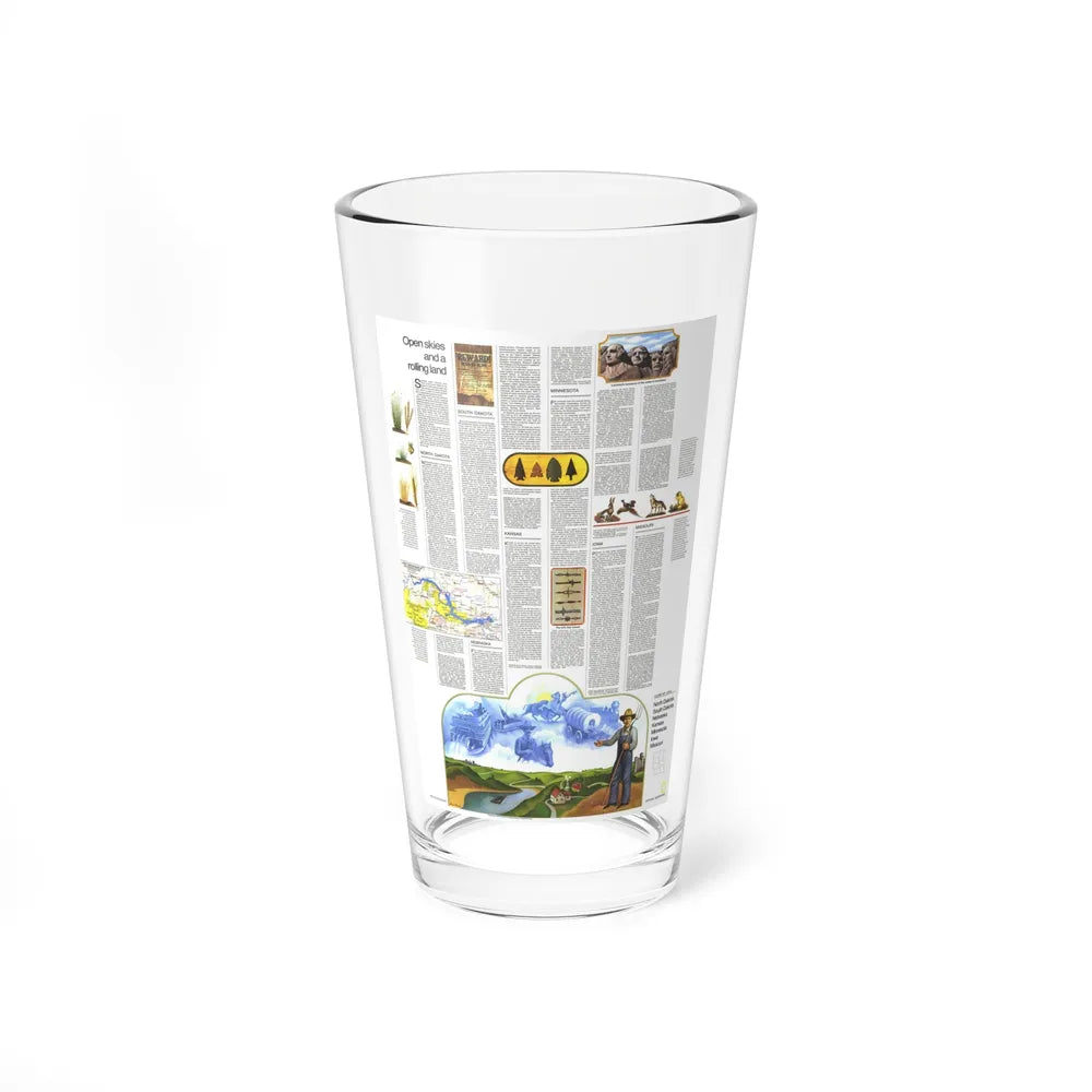 USA - North Central States 2 (1974) (Map) Pint Glass 16oz-16oz-Go Mug Yourself