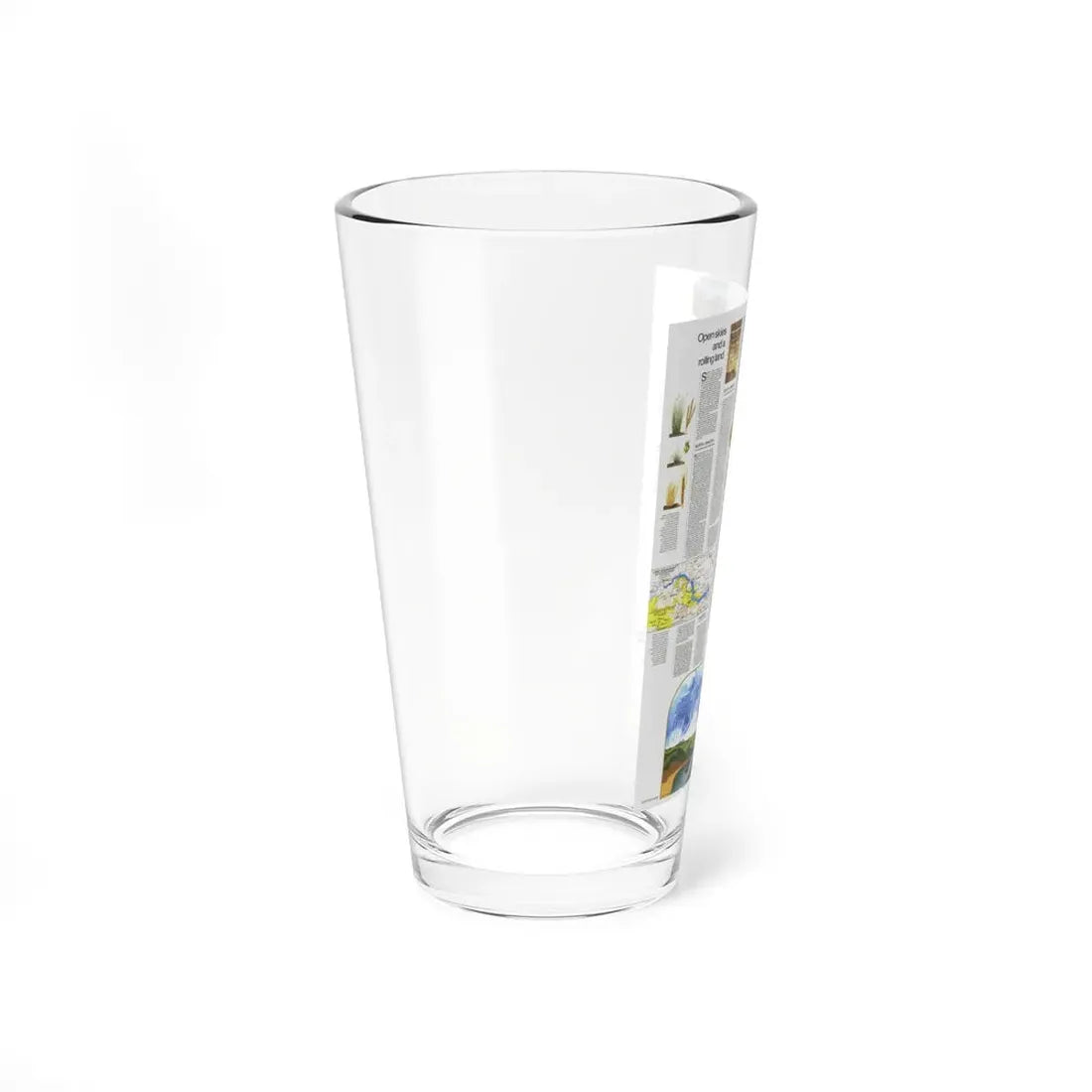 USA - North Central States 2 (1974) (Map) Pint Glass 16oz - Go Mug Yourself