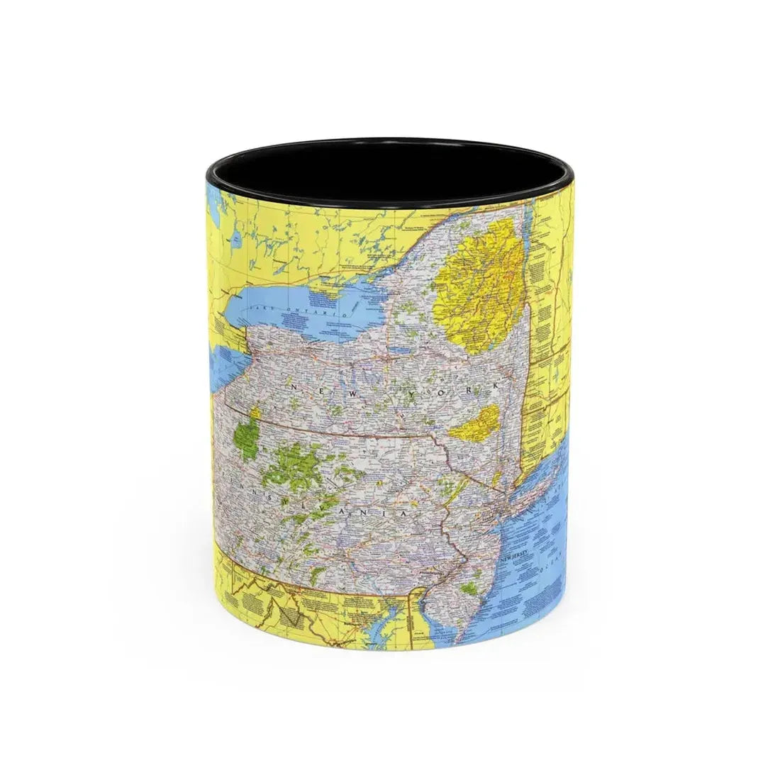 USA - Northeast 1 (1978) (Map) Accent Coffee Mug 11oz Black - Go Mug Yourself