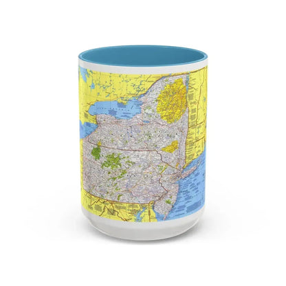 USA - Northeast 1 (1978) (Map) Accent Coffee Mug 15oz Light Blue - Go Mug Yourself