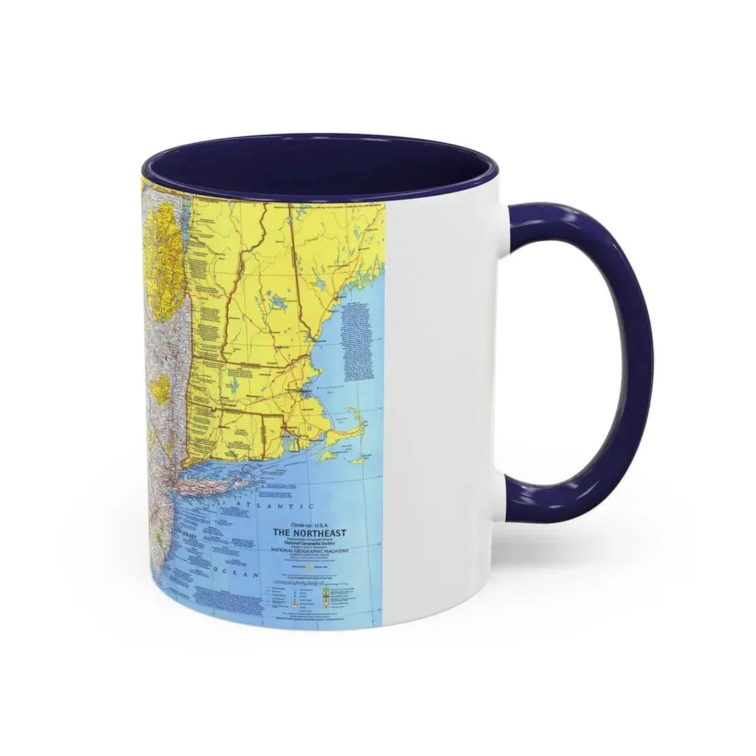 USA - Northeast 1 (1978) (Map) Accent Coffee Mug - Go Mug Yourself