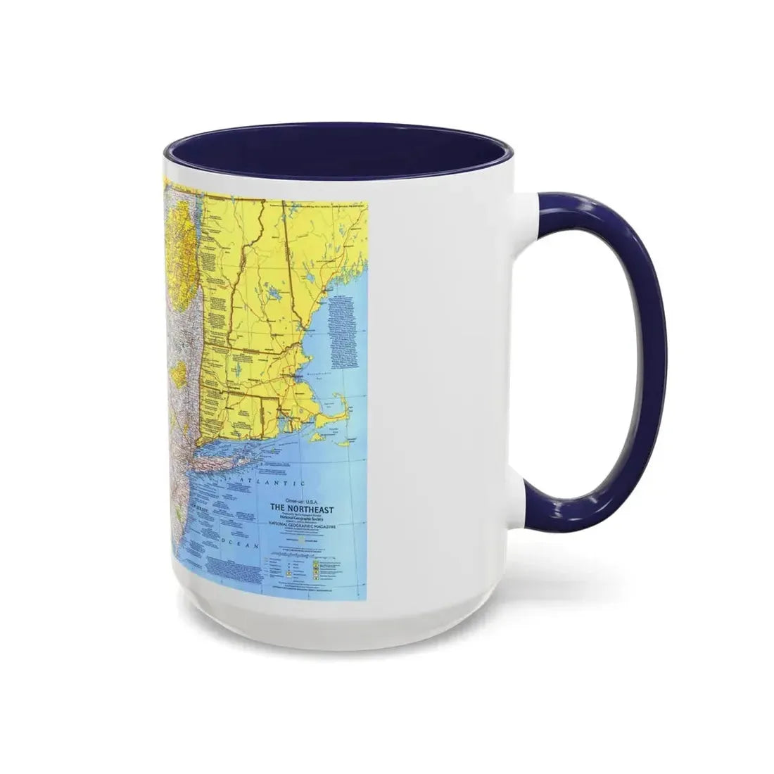 USA - Northeast 1 (1978) (Map) Accent Coffee Mug - Go Mug Yourself