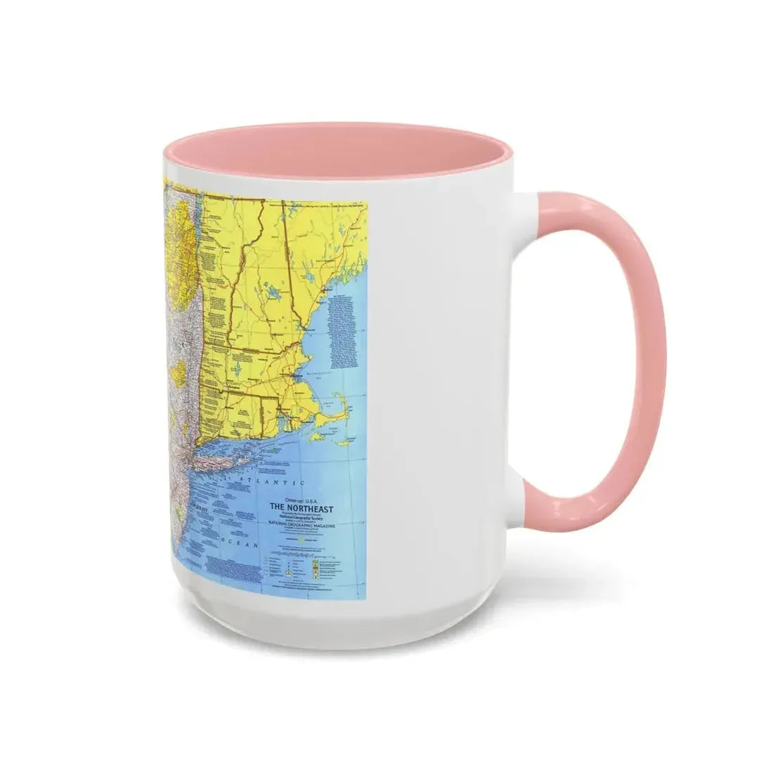 USA - Northeast 1 (1978) (Map) Accent Coffee Mug - Go Mug Yourself