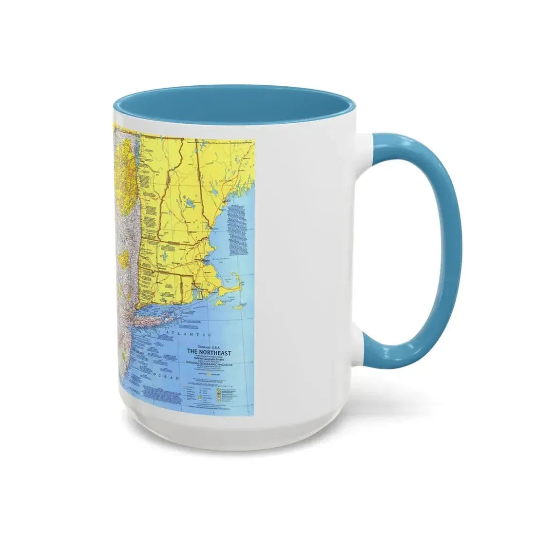 USA - Northeast 1 (1978) (Map) Accent Coffee Mug - Go Mug Yourself