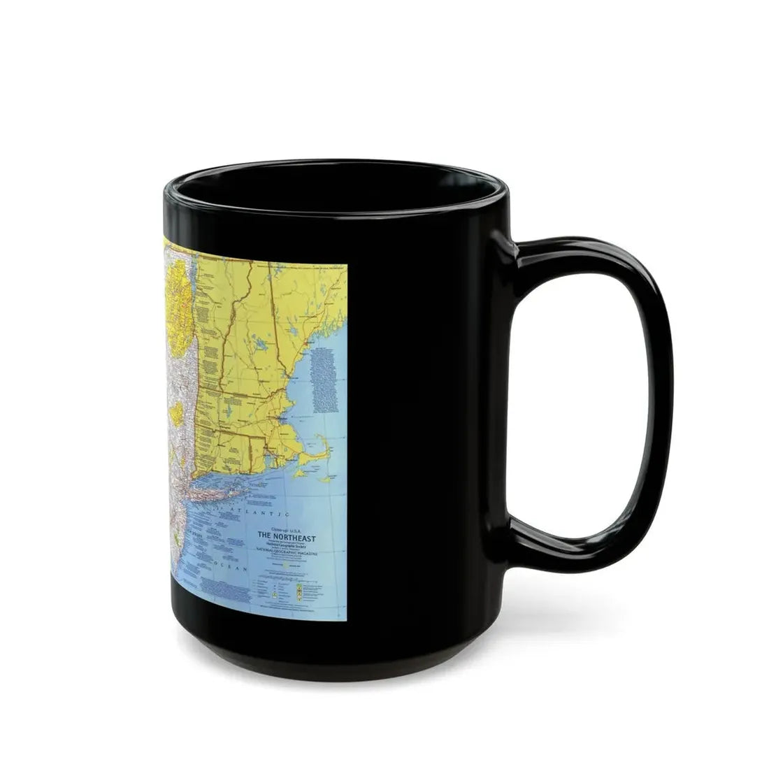 USA - Northeast 1 (1978) (Map) Black Coffee Mug - Go Mug Yourself