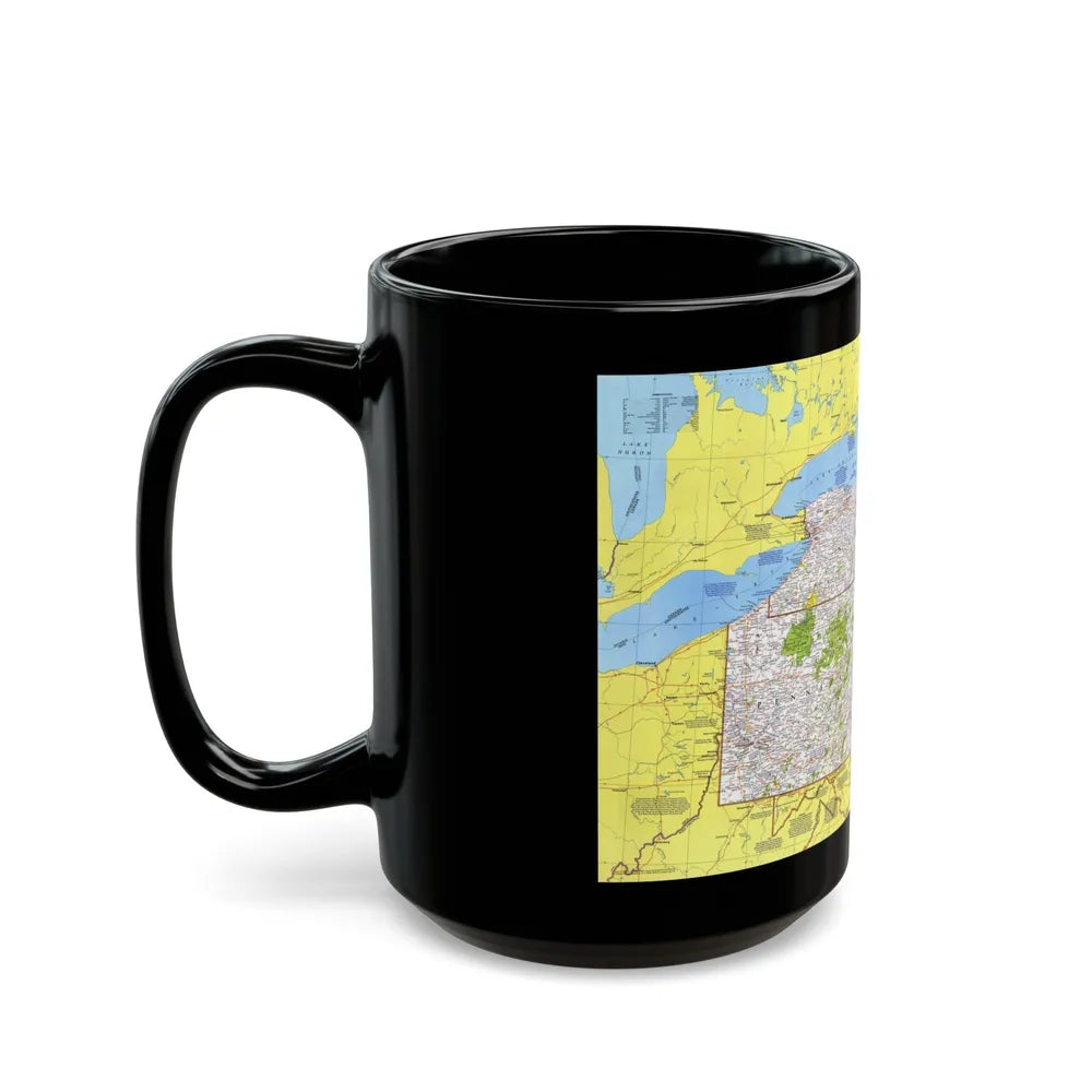 USA - Northeast 1 (1978) (Map) Black Coffee Mug-Go Mug Yourself