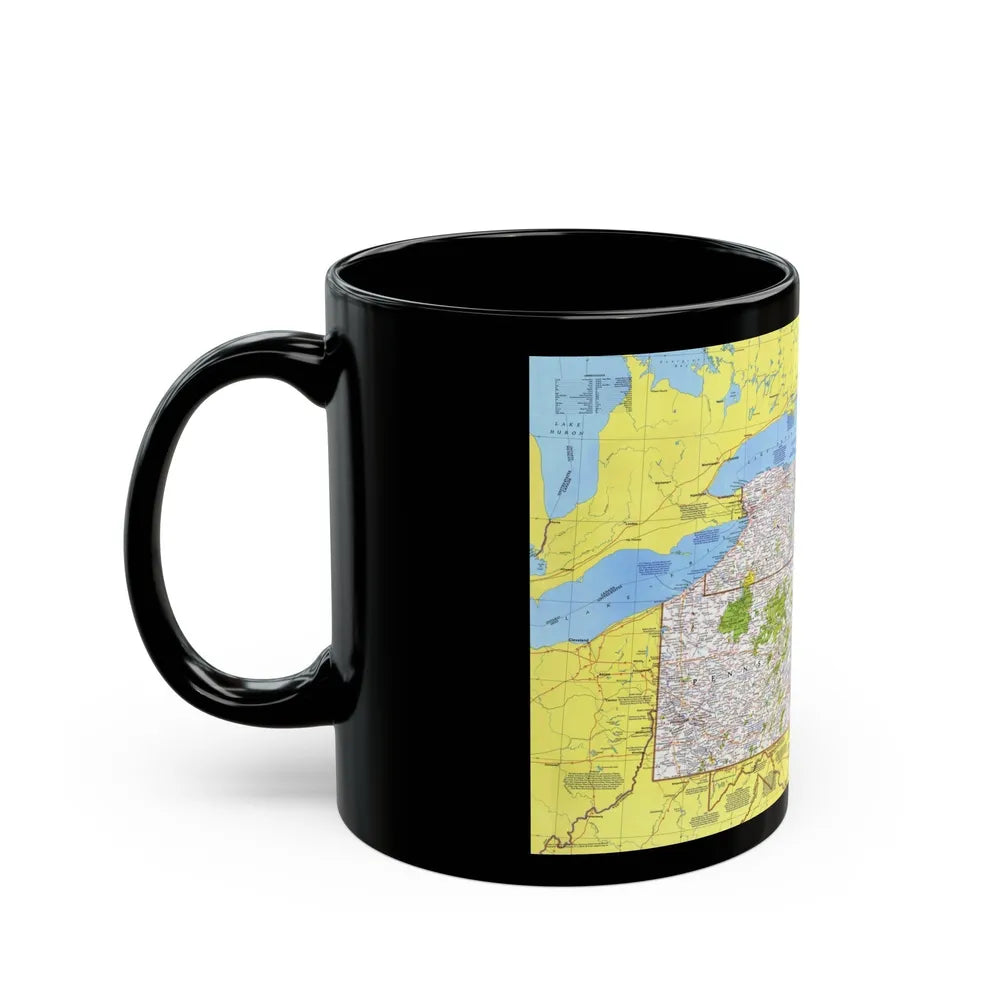 USA - Northeast 1 (1978) (Map) Black Coffee Mug-Go Mug Yourself