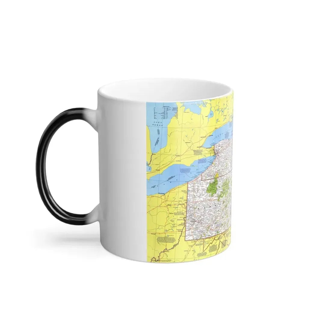 USA - Northeast 1 (1978) (Map) Color Changing Mug 11oz - Go Mug Yourself