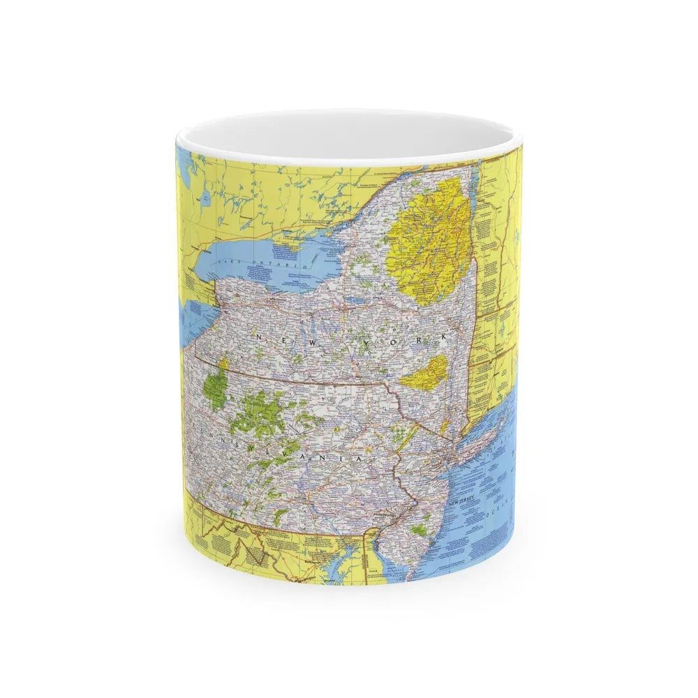 USA - Northeast 1 (1978) (Map) White Coffee Mug-11oz-Go Mug Yourself