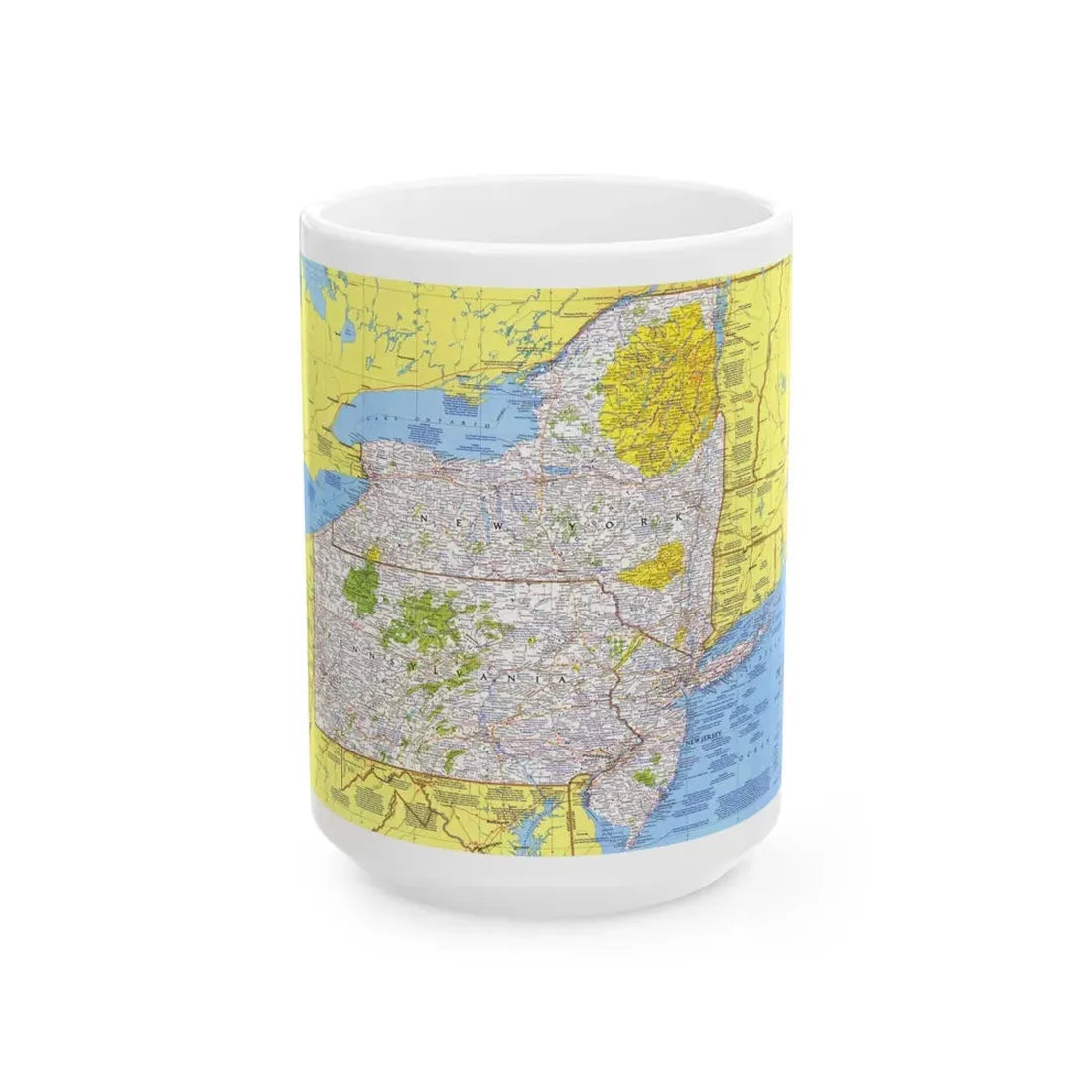 USA - Northeast 1 (1978) (Map) White Coffee Mug 15oz - Go Mug Yourself