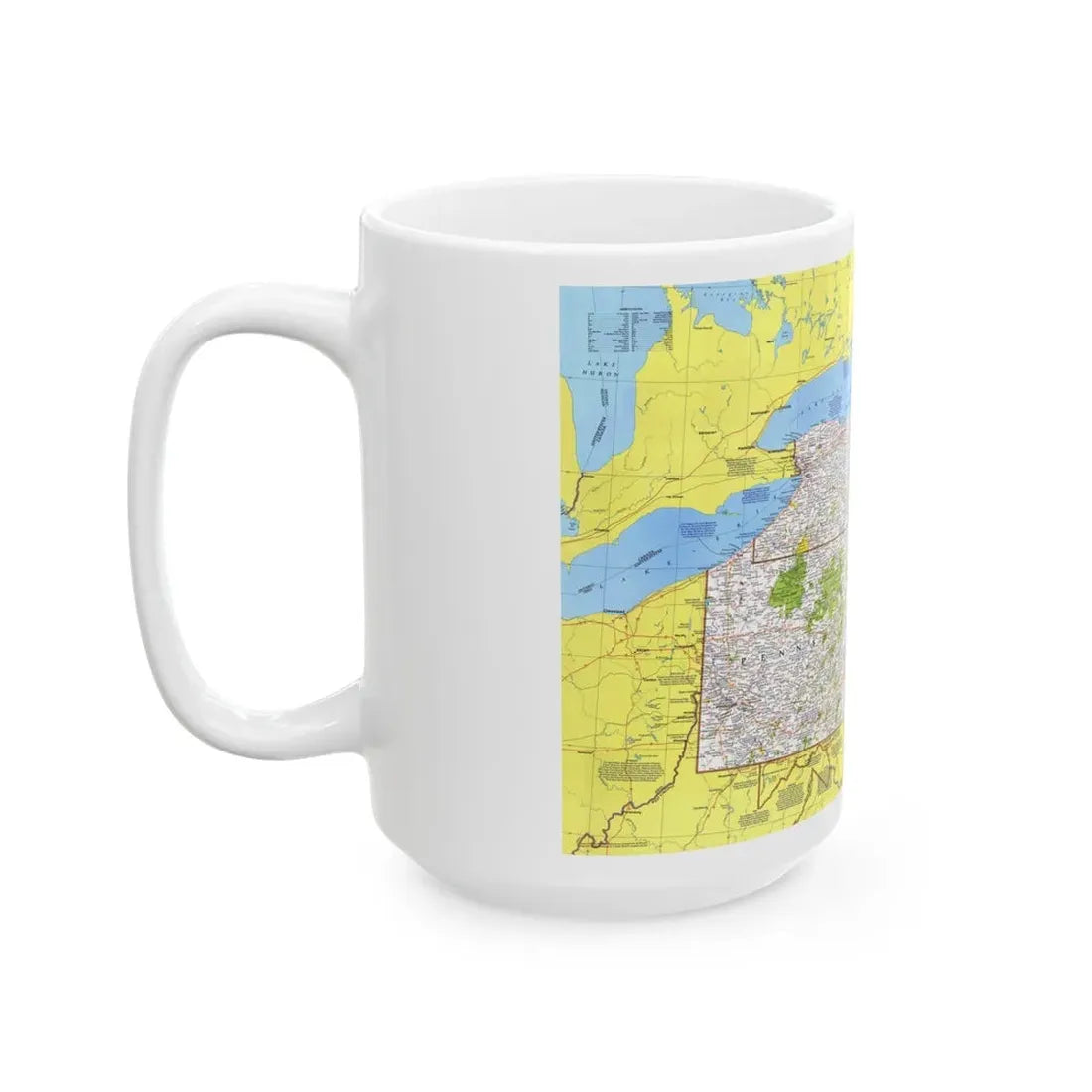 USA - Northeast 1 (1978) (Map) White Coffee Mug - Go Mug Yourself