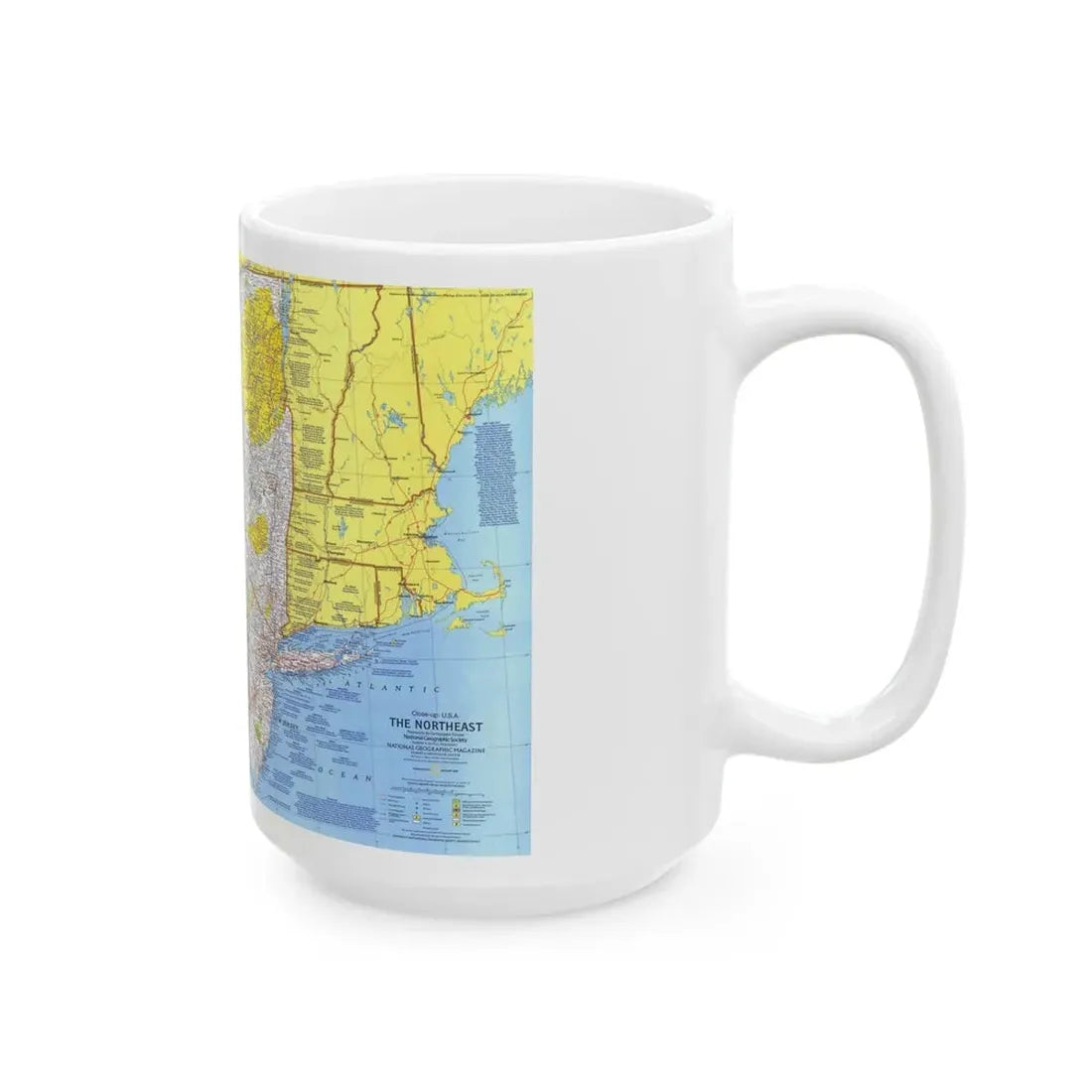 USA - Northeast 1 (1978) (Map) White Coffee Mug - Go Mug Yourself