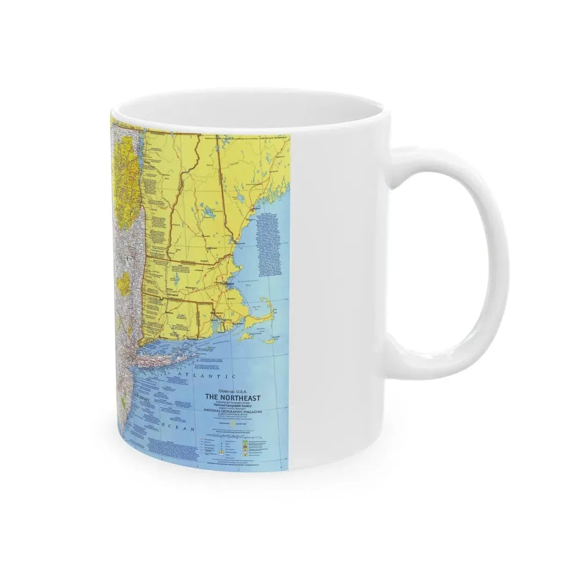 USA - Northeast 1 (1978) (Map) White Coffee Mug - Go Mug Yourself