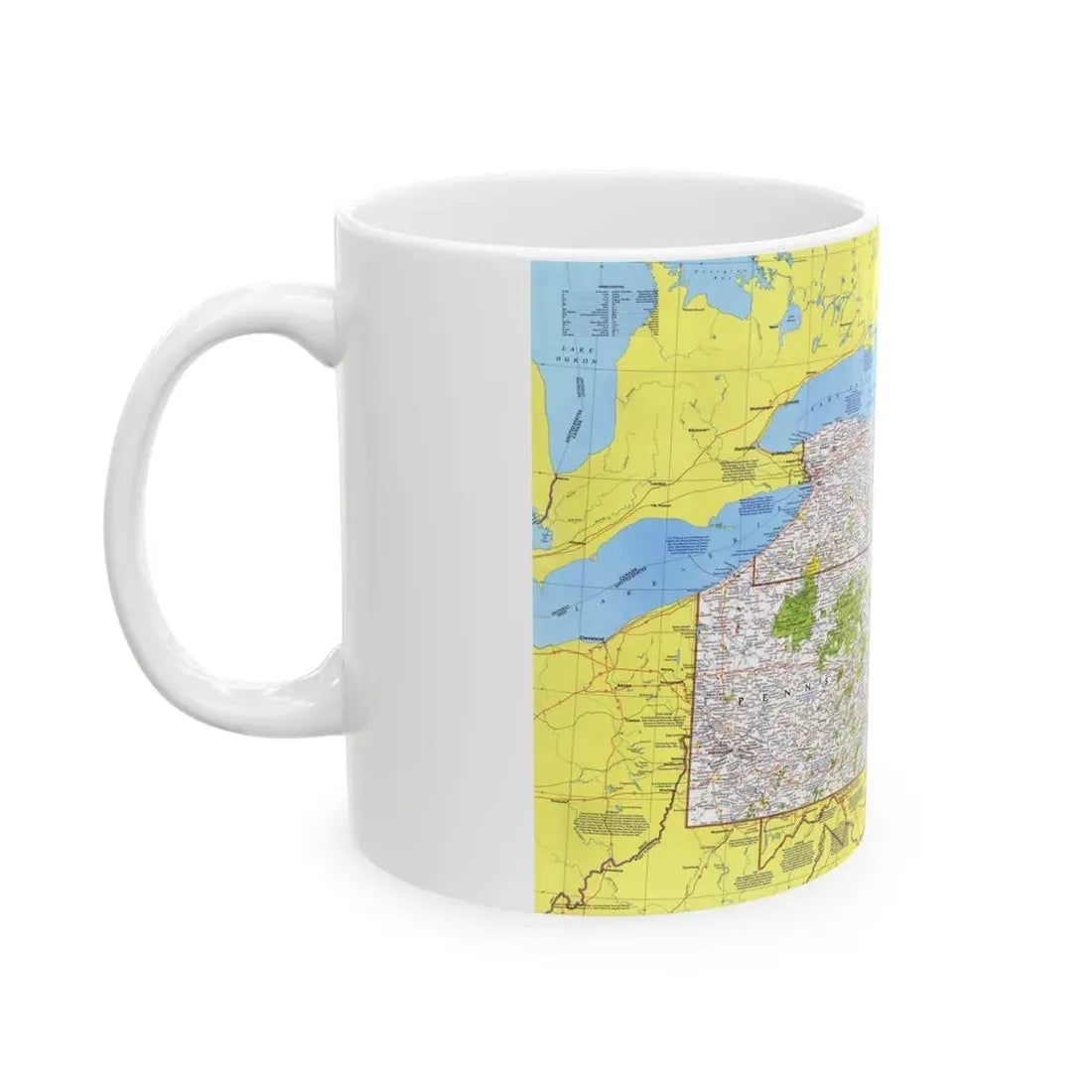 USA - Northeast 1 (1978) (Map) White Coffee Mug - Go Mug Yourself