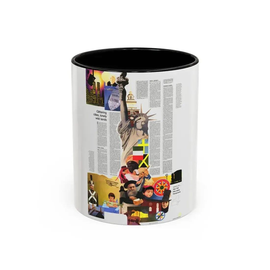 USA - Northeast 2 (1978) (Map) Accent Coffee Mug 11oz Black - Go Mug Yourself