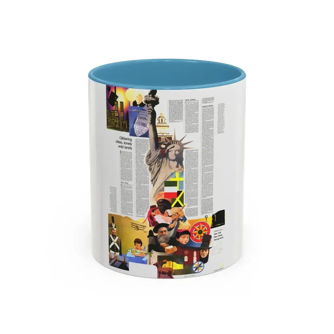 USA - Northeast 2 (1978) (Map) Accent Coffee Mug 11oz Light Blue - Go Mug Yourself