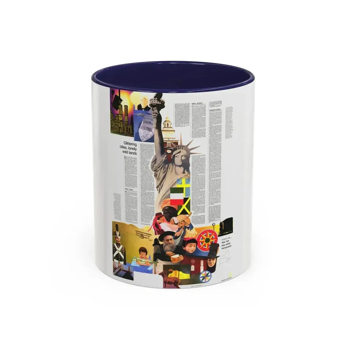 USA - Northeast 2 (1978) (Map) Accent Coffee Mug 11oz Navy - Go Mug Yourself