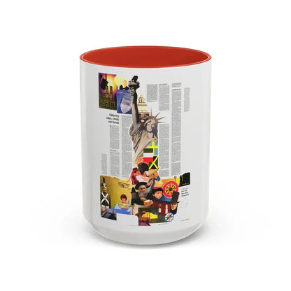 USA - Northeast 2 (1978) (Map) Accent Coffee Mug 15oz Red - Go Mug Yourself
