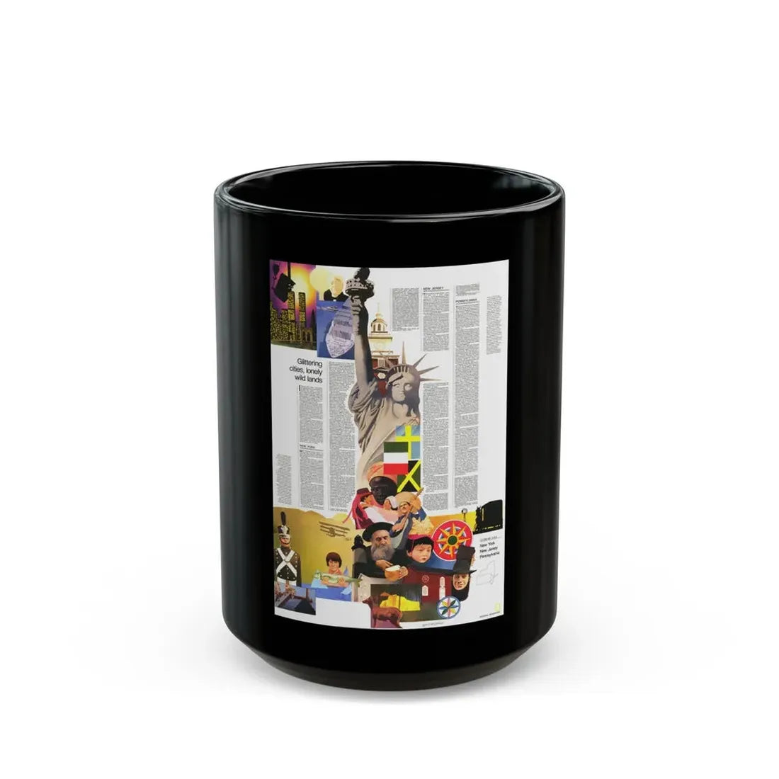 USA - Northeast 2 (1978) (Map) Black Coffee Mug 15oz - Go Mug Yourself