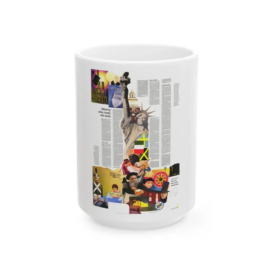 USA - Northeast 2 (1978) (Map) White Coffee Mug 15oz - Go Mug Yourself