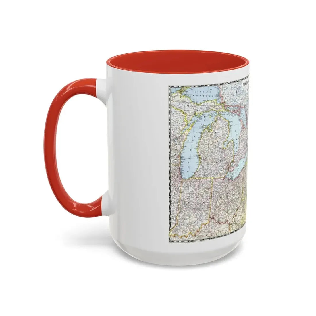 USA - Northeastern (1945) (Map) Accent Coffee Mug - Go Mug Yourself