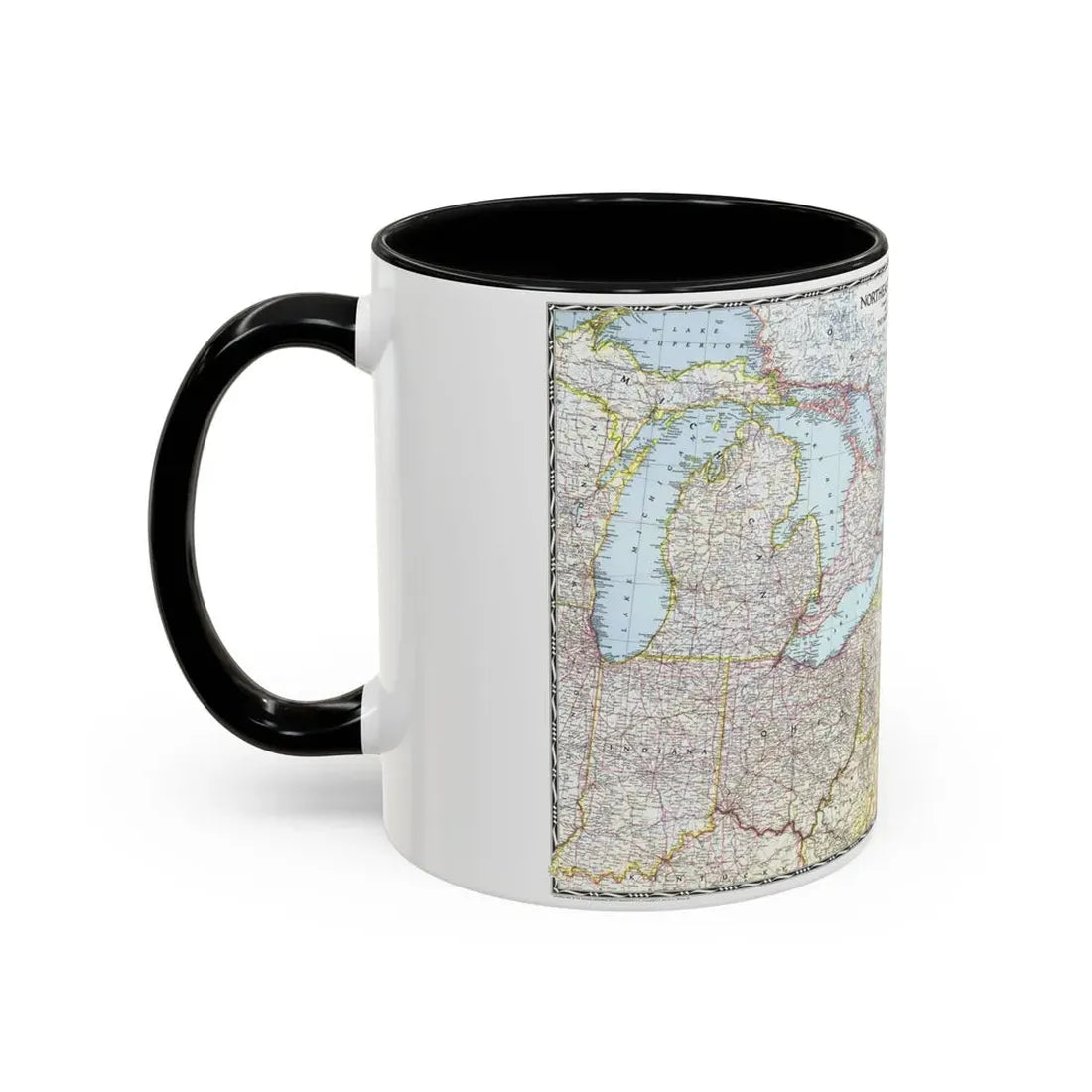 USA - Northeastern (1945) (Map) Accent Coffee Mug - Go Mug Yourself