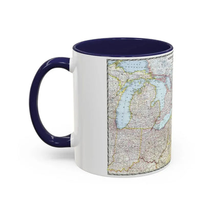 USA - Northeastern (1945) (Map) Accent Coffee Mug - Go Mug Yourself