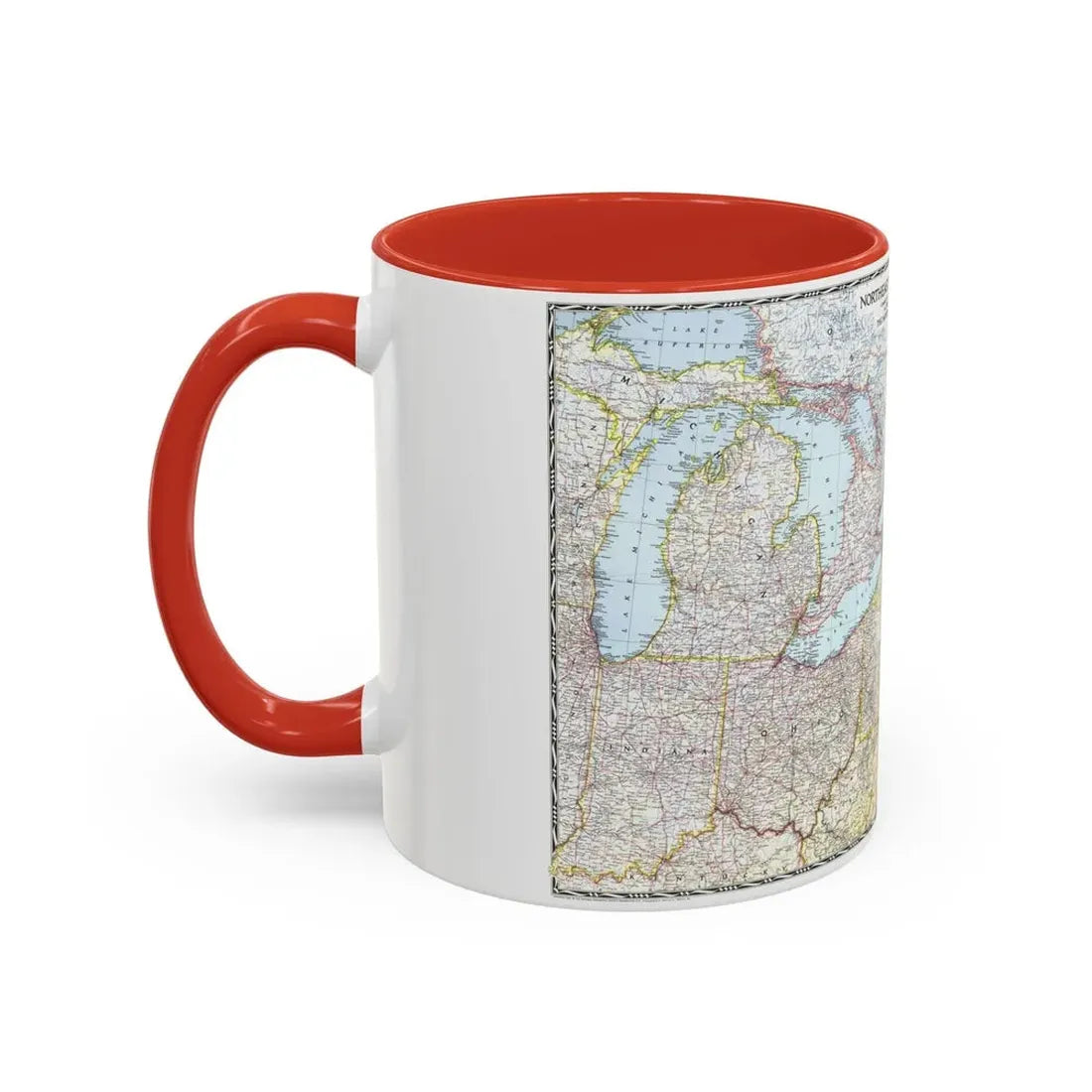 USA - Northeastern (1945) (Map) Accent Coffee Mug - Go Mug Yourself