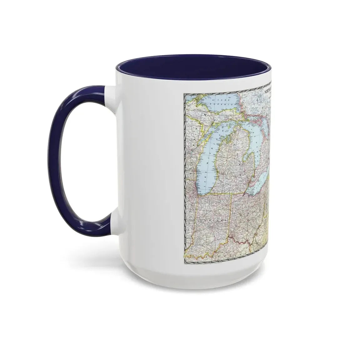 USA - Northeastern (1945) (Map) Accent Coffee Mug - Go Mug Yourself