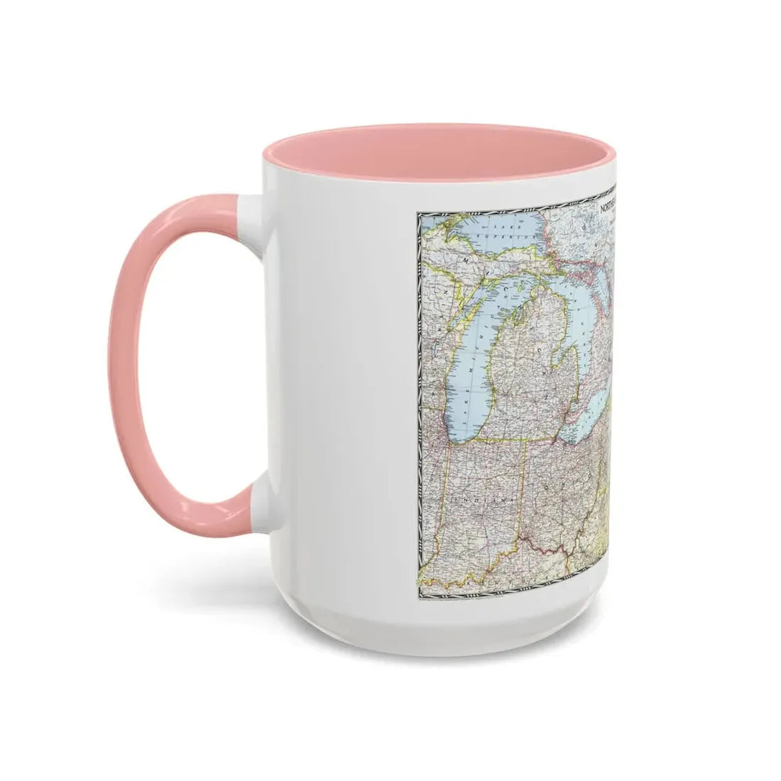 USA - Northeastern (1945) (Map) Accent Coffee Mug - Go Mug Yourself