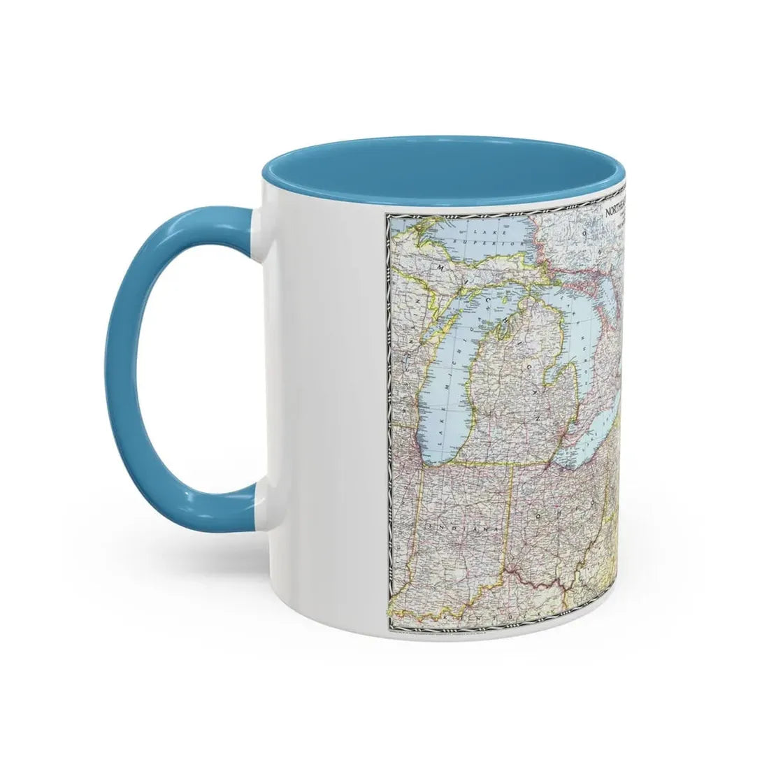 USA - Northeastern (1945) (Map) Accent Coffee Mug - Go Mug Yourself