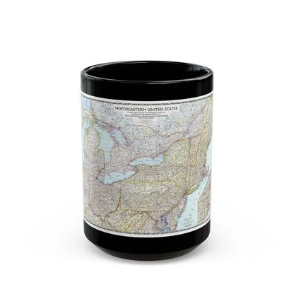 USA - Northeastern (1945) (Map) Black Coffee Mug-15oz-Go Mug Yourself