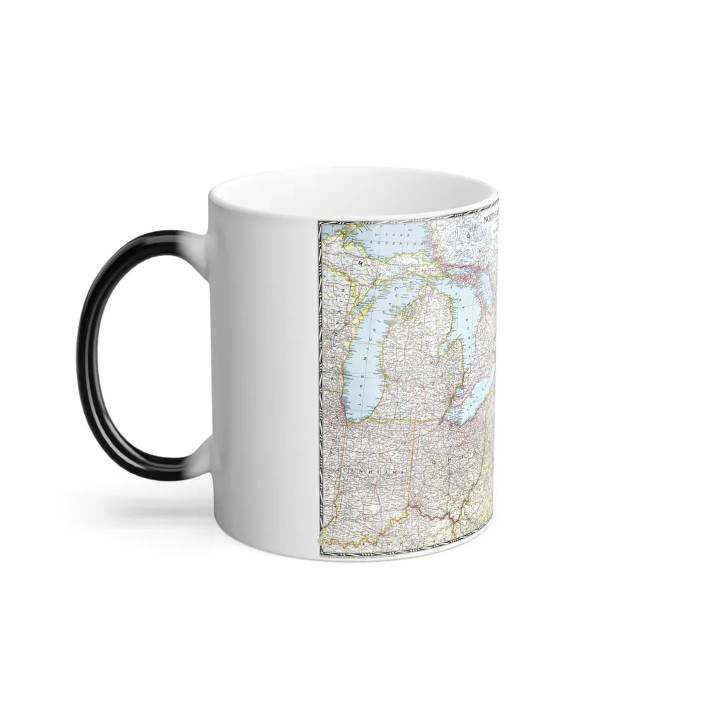 USA - Northeastern (1945) (Map) Color Changing Mug 11oz-Go Mug Yourself