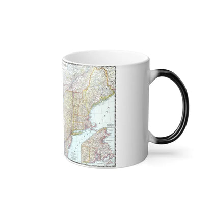 USA - Northeastern (1945) (Map) Color Changing Mug 11oz-Go Mug Yourself