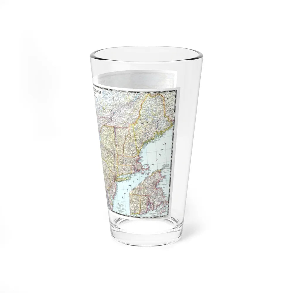 USA - Northeastern (1945) (Map) Pint Glass 16oz-Go Mug Yourself