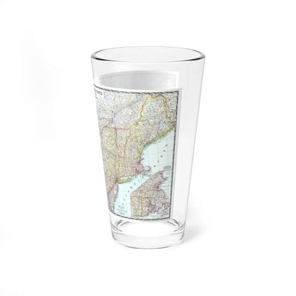 USA - Northeastern (1945) (Map) Pint Glass 16oz - Go Mug Yourself